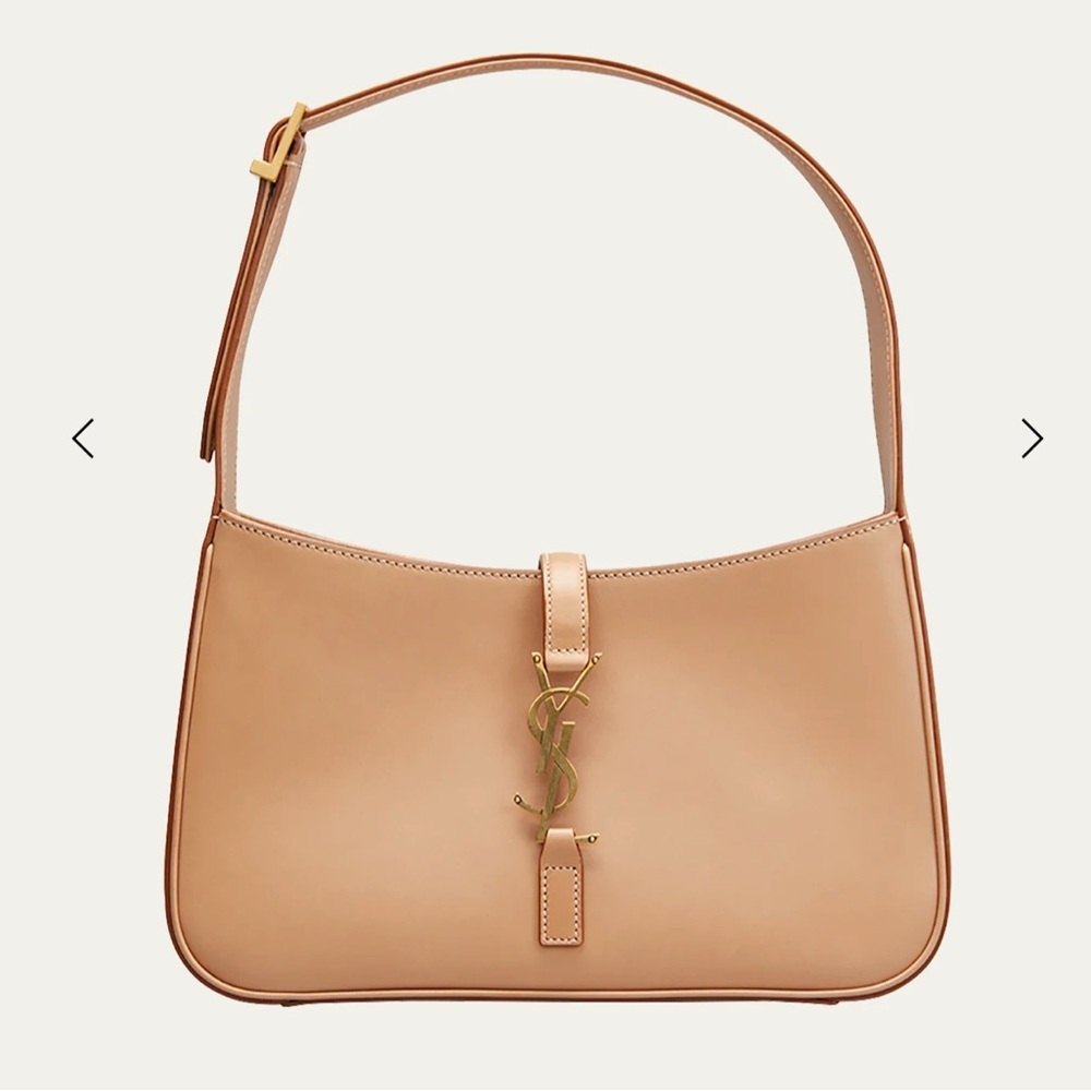 Yves Saint Laurent Beige Leather Shoulder Bag